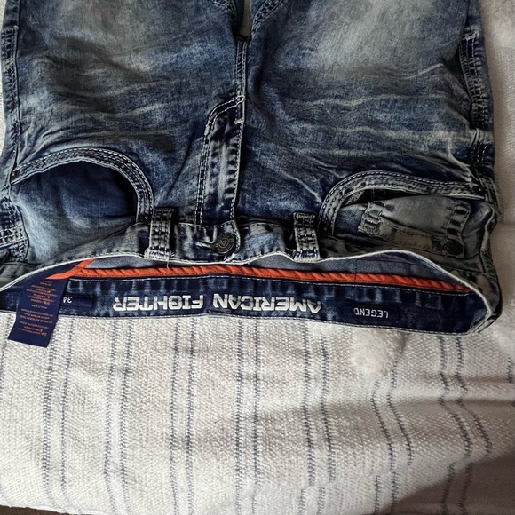 American Fighter Light Blue Denim Jeans - Picture 11 of 12